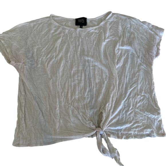 Anthropologie W5 Concepts Cream & Blue Striped Top - XL - Picture 1 of 4